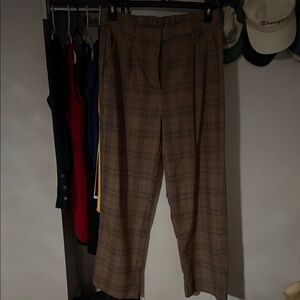 Old Navy Women’s Brown Casual Plaid Dress Pants NWT